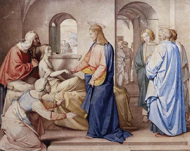 Friedrich overbeck Christ Resurrects the Daughter of Jairu oil painting image
